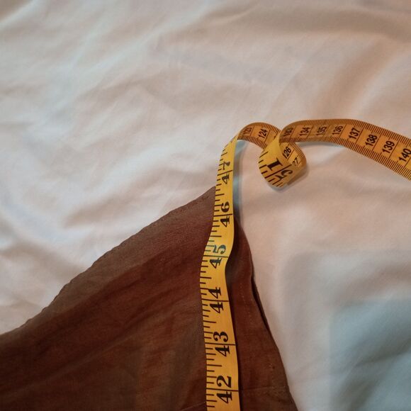 Relativity 16P Brown Linen Maxi Skirt Back Zip. Fall Transition Western Boho - Picture 8 of 9